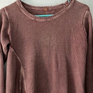 Free people Natasha thermal in medium blush color